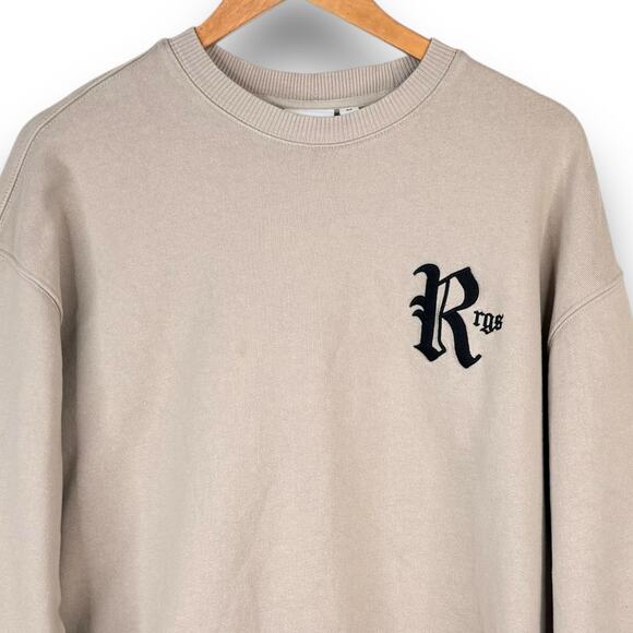 RRGS Roarguns Japan Carpe Diem Tan Sweatshirt Heavyweight Cotton Size Medium - Picture 2 of 8